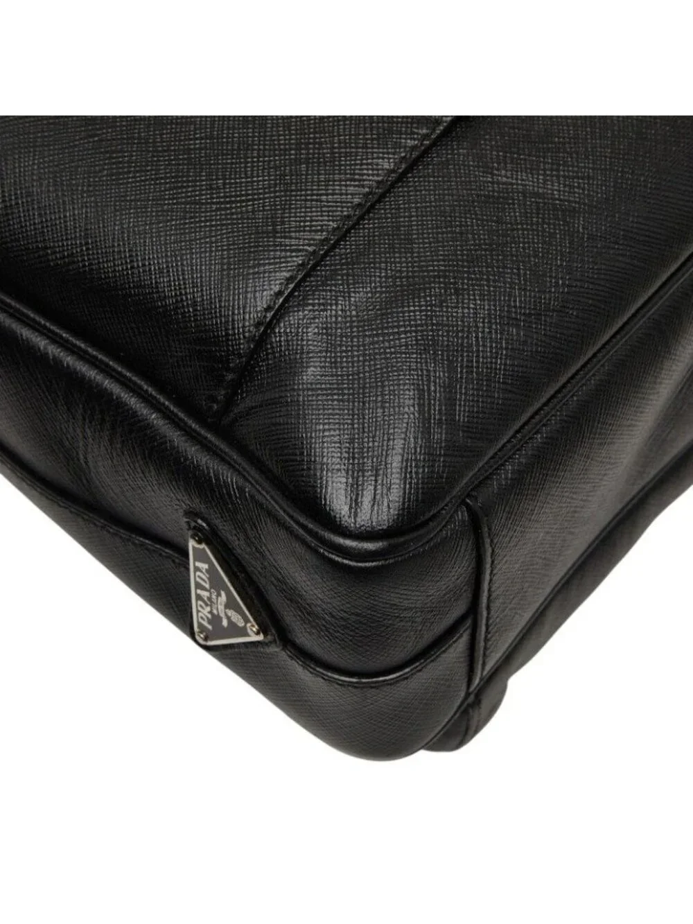 Prada Crossbody Carry on Shoulder Bag Black Saffiano Leather